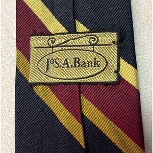 Rare Jos A Bank Tie Silk Necktie 1970's Striped Formal Preppy